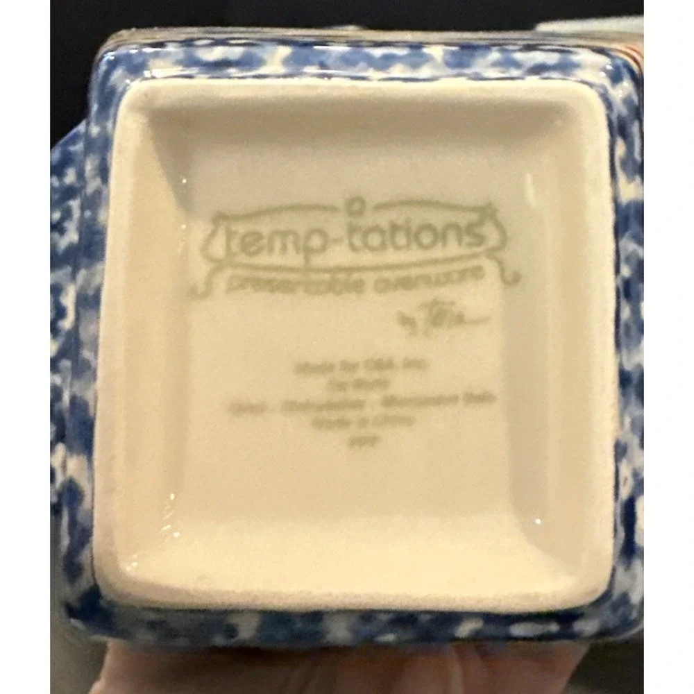 Temptations by Tara Old World Floral Blue Single Serve Ramekins 10‎ Oz Set of 6